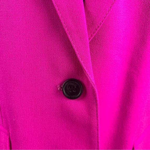 Smythe Neon Pink Single Breasted Wool Blazer Pointed Collared Jacket Size 10 - Picture 3 of 8
